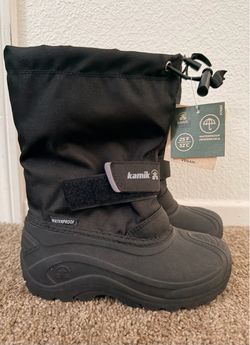 Kids Black Snow boots