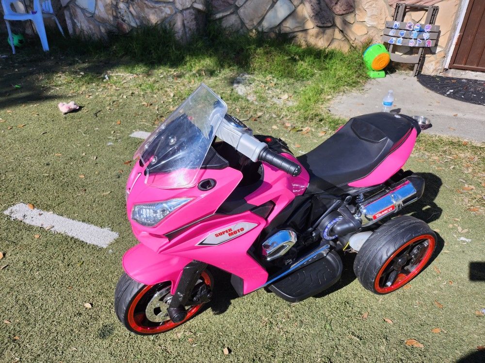 Kids Electric Pink Motorcycle