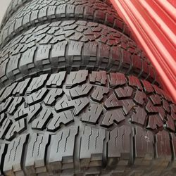 4 used tires 285 70r17 Falken wildpeak at3  $280.00