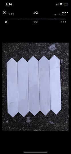 Beautiful crayon white gloss tile 1x9 25sqf