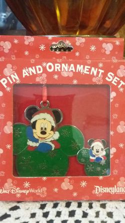 Disney pin and ornament set