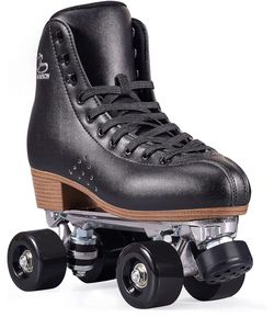 Roller Skates for Women and Men, Deluxe 2 Layer Microfiber Leather Double Row-Classic Roller Skates