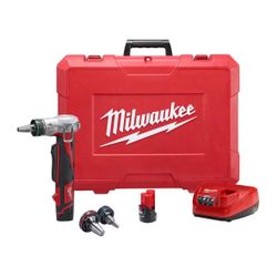 Milwaukee M12 12-Volt Lithium-Ion Cordless ProPEX Expansion Tool Kit with (2) 2.0Ah Batteries, (3) Expansion Heads and Hard Case