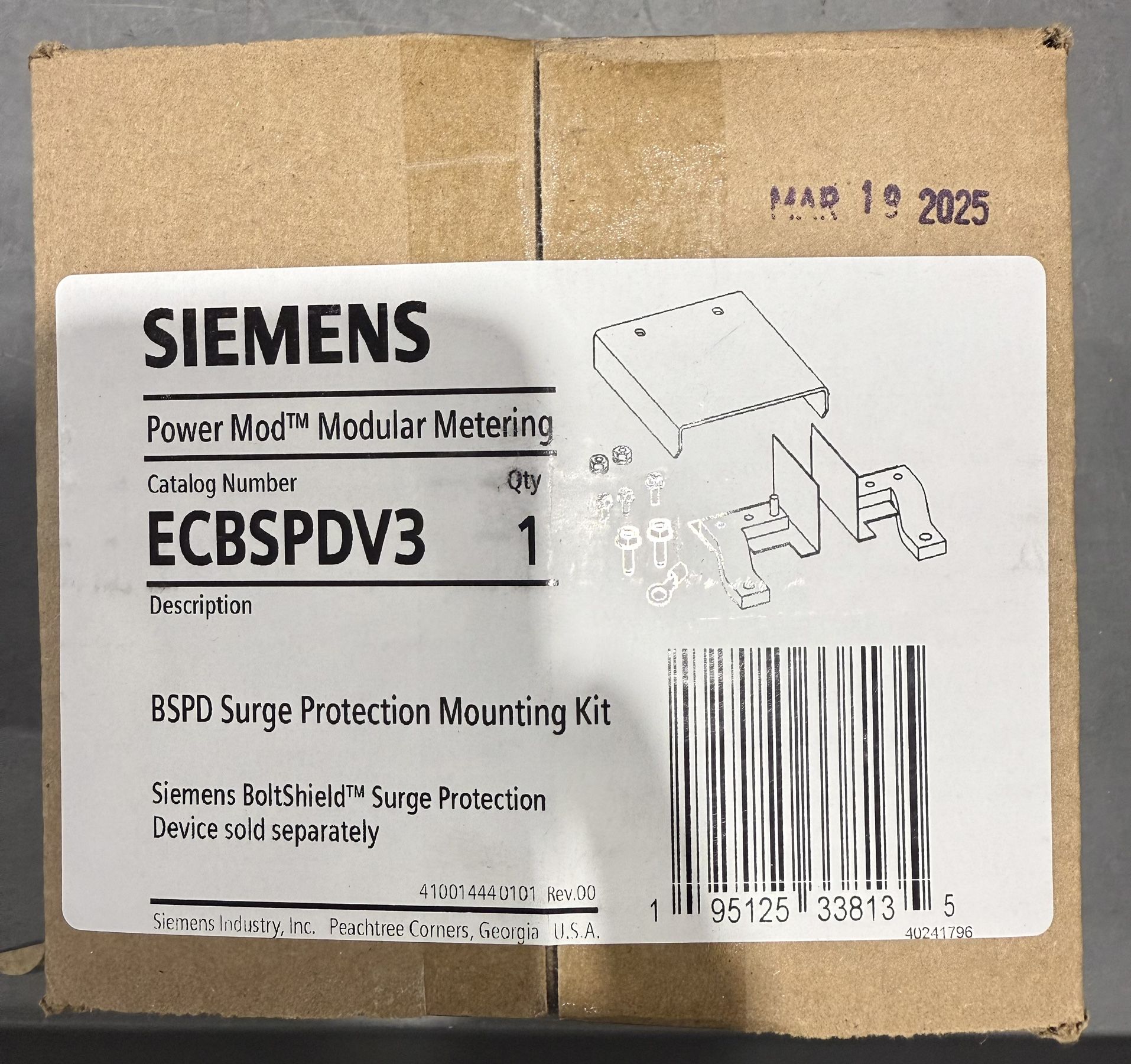Siemens ECBSPDV3 Surge Protector Mounting Kit for Sale in San Francisco ...