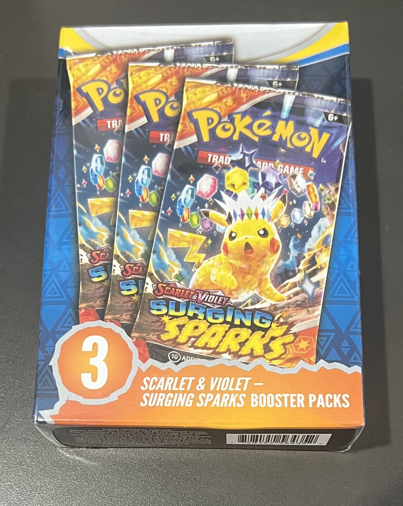 Pokemon Trading Card Game TCG Scarlet and Violet - Surging Sparks 3 Booster Packs
