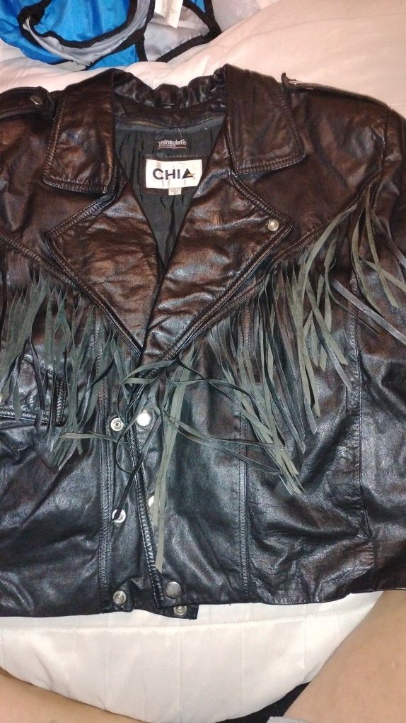 Vintage Chia Leather Jacket Size M