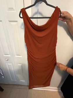 orange fall dress