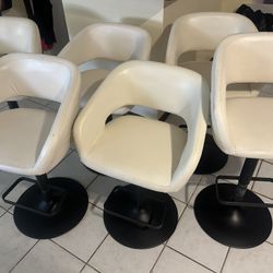 White Bar Stools 6 Adjustable 20 each