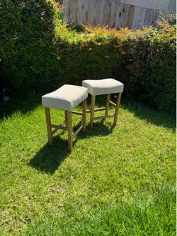 Pair of Backless Bar Stools