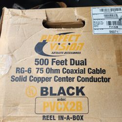 Rg-6 Coaxial Cable  500 Ft Dual RG-6