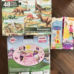 $8 - Puzzles - Melissa & Doug, Minnie, Peppa, Disney Princesses