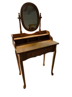 Desk Vanity with Drawer and Mirror