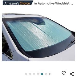Foldable Sunshade Compatible with 2018-2024 Tesla Model 3, Custom-fit Windshield Sun Shade