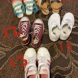 Girls Shoes 12 , 13, 1.5