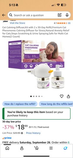 Cat Calming Pheromone Diffuser Kit with 2 Refills