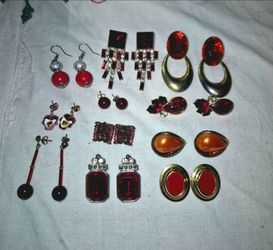 Vintage Costume Earrings Lot of 11 Pairs