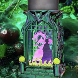 Stunning Limited Edition!©️Disney Villains BATH & BODY WORKS💚🪄🏰🐉 MALEFICENT LIGHT-UP SHADOWBOX PEDESTAL🐉🏰🪄💚Candle Holder