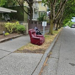 FREE LEATHER recliner On The Curb 300 N 130th ST