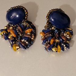 Beaded Decorative Post Earrings 