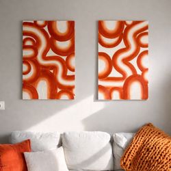 Abstract Burnt Orange Painting