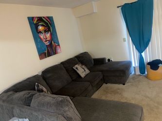 Smoke grey sectional 300.00