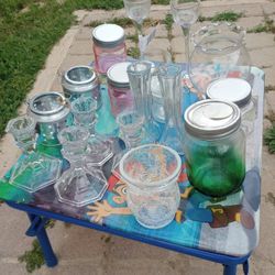 Glass Jars And Candle Holders