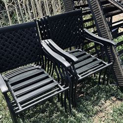 8 Chairs, Outdoor Patio Furniture, Aluminum