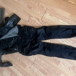 Motorcycle Padded Pants And Leather Jacket