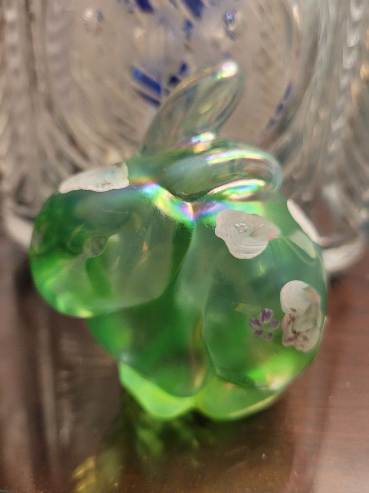 Retired Opalescent Angels Blush Painted Bunny Rabbit