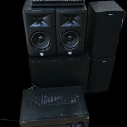 Ready-to-go home theater; bundle includes Klipsch/JBL speakers, a booming Klipsch subwoofer, Sony AVR with DOLBY ATMOS, and a VIEWSONIC projector!