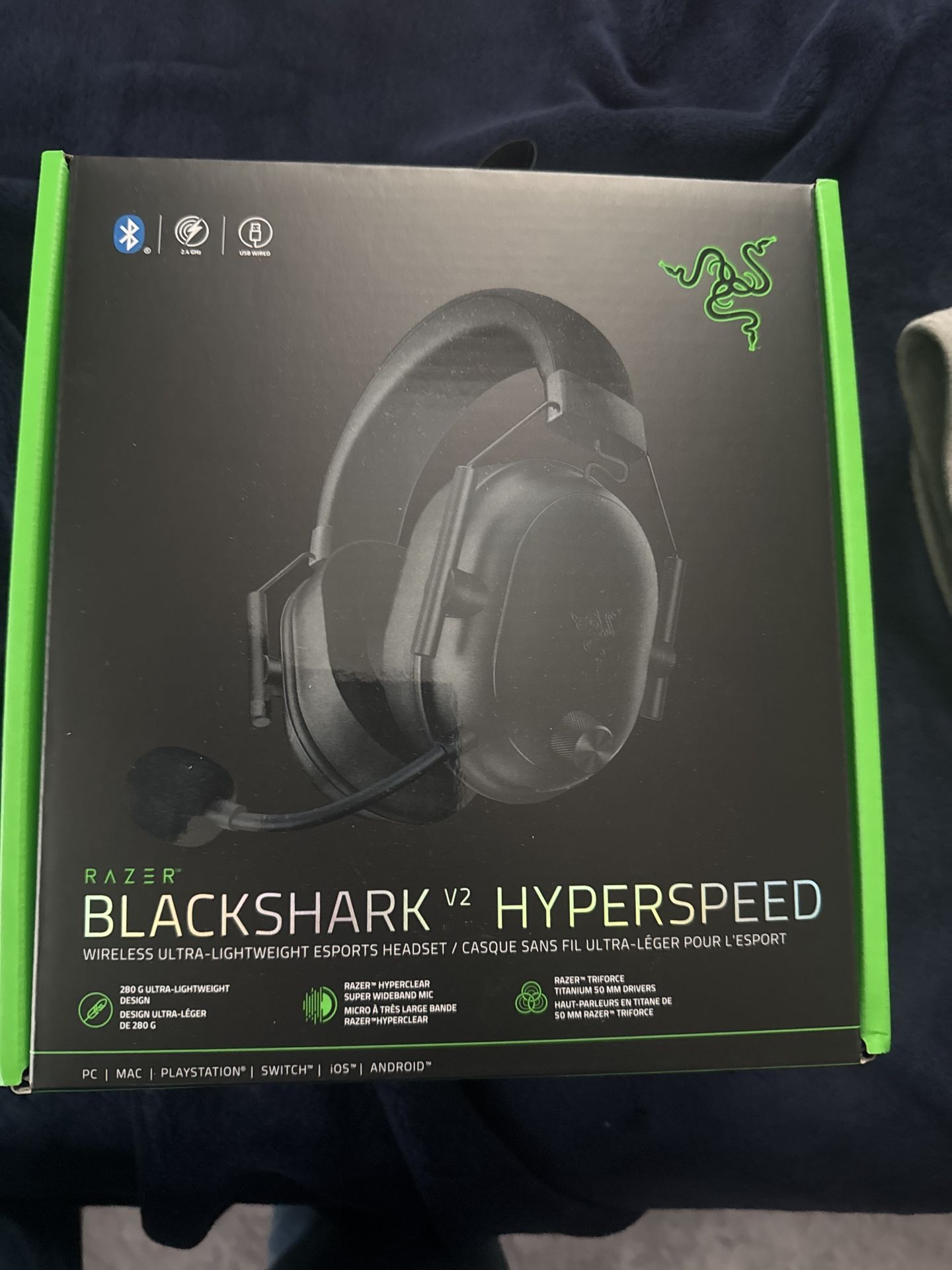 ✨ Razer BlackShark V2 Hyperspeed Wireless Gaming Headset – Open Box, Never Used!
