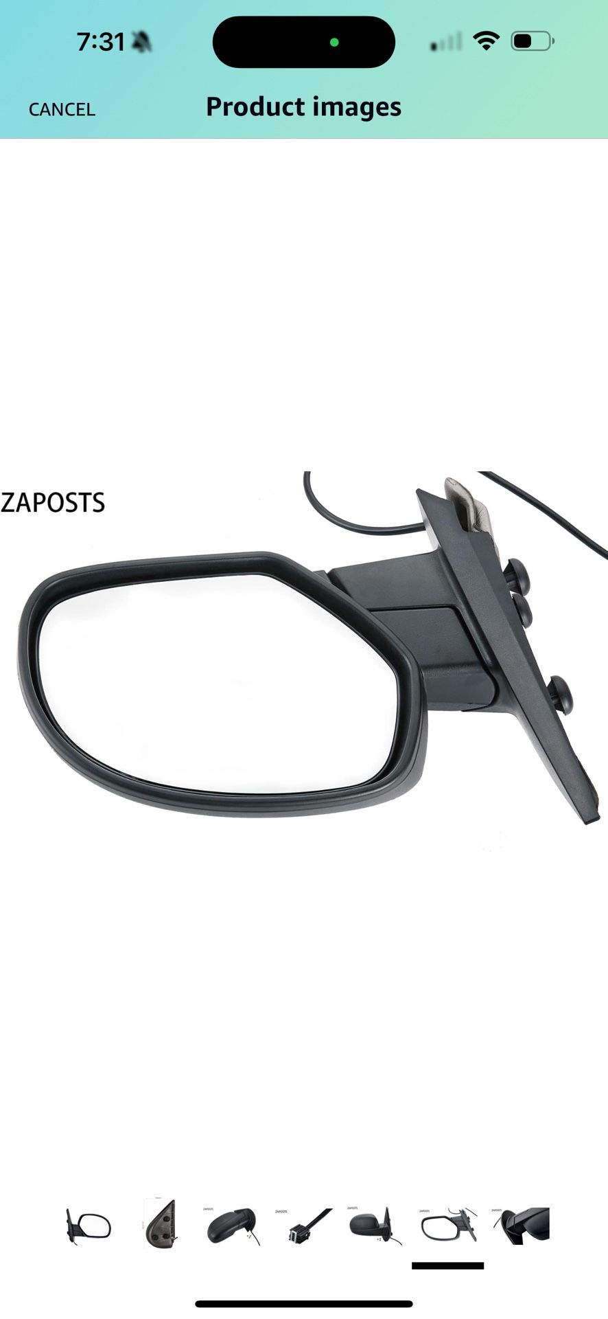 ZAPOSTS Rearview mirrors Replacement Fit for 2007-2013 for Chevy Silverado 1 HD 3500 HD for GMC Sierra 1 HD for GMC Yukon/Yukon XL 150