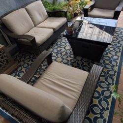 Outdoor Patio Set With Firepit