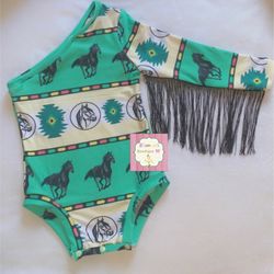 One Shoulder Leotard/horses/caballos