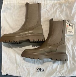 Zara Chelsea Boots with Lug Sole