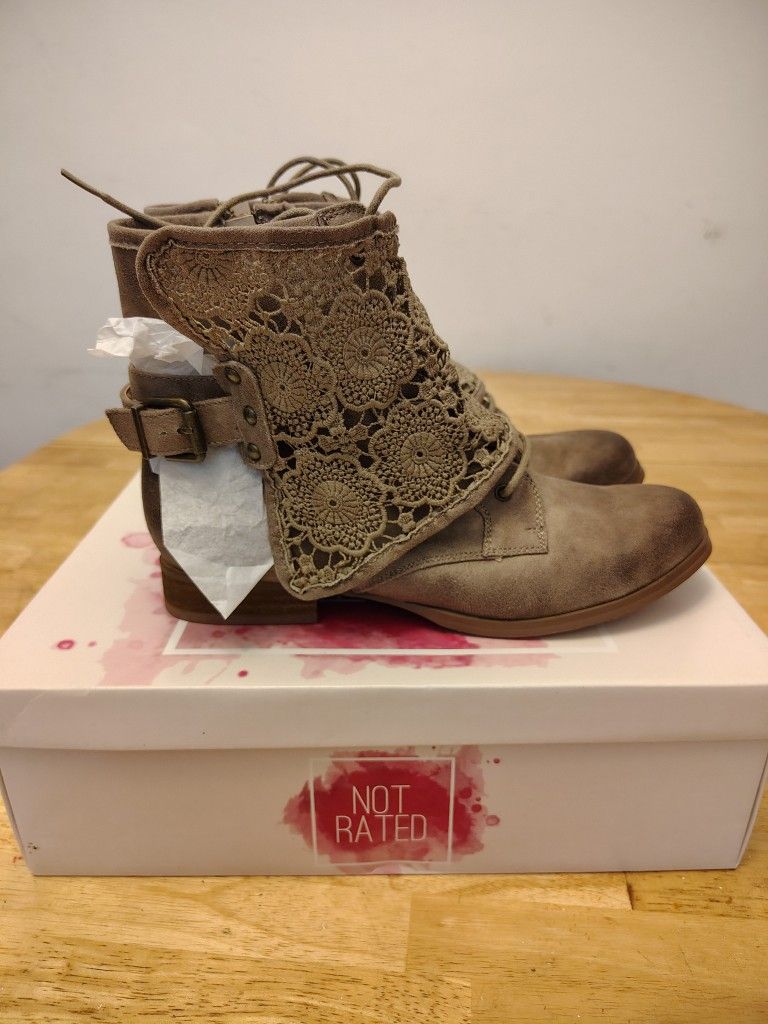 Ankle Boots With Lace Detailing