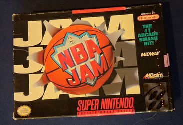 NBA Jam Super Nintendo SNES Box