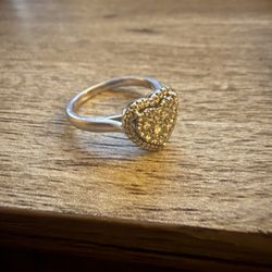 14k Diamond Heart Ring 