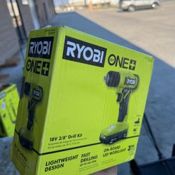 Ryobi 18v Drill Kit $49