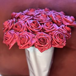 Forever Roses With Diamonds Engraved Bouquet 