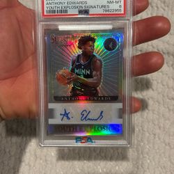 2020 Panini Select Anthony Edwards Rc Auto PSA 8