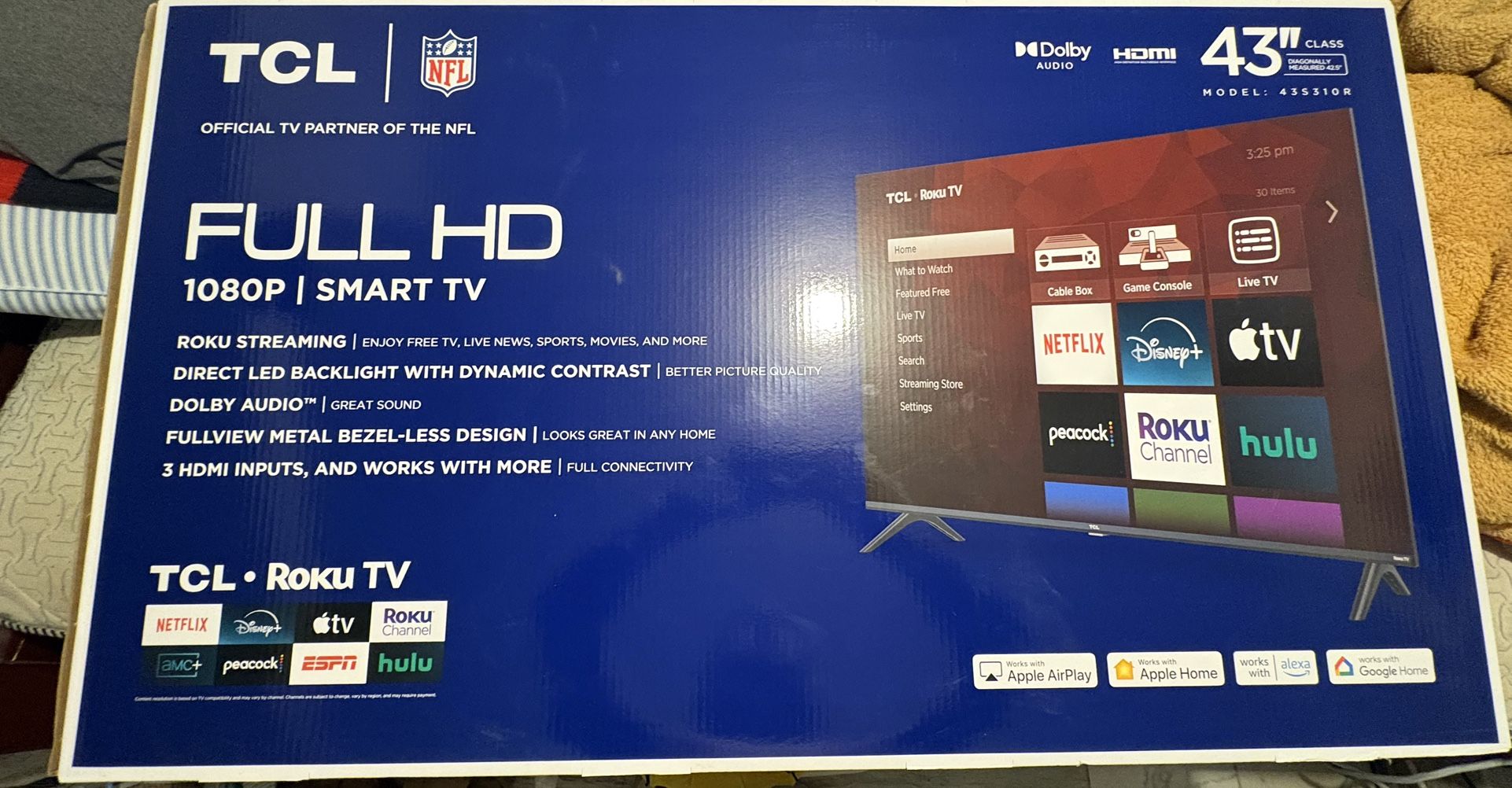 Tcl 43” Tv
