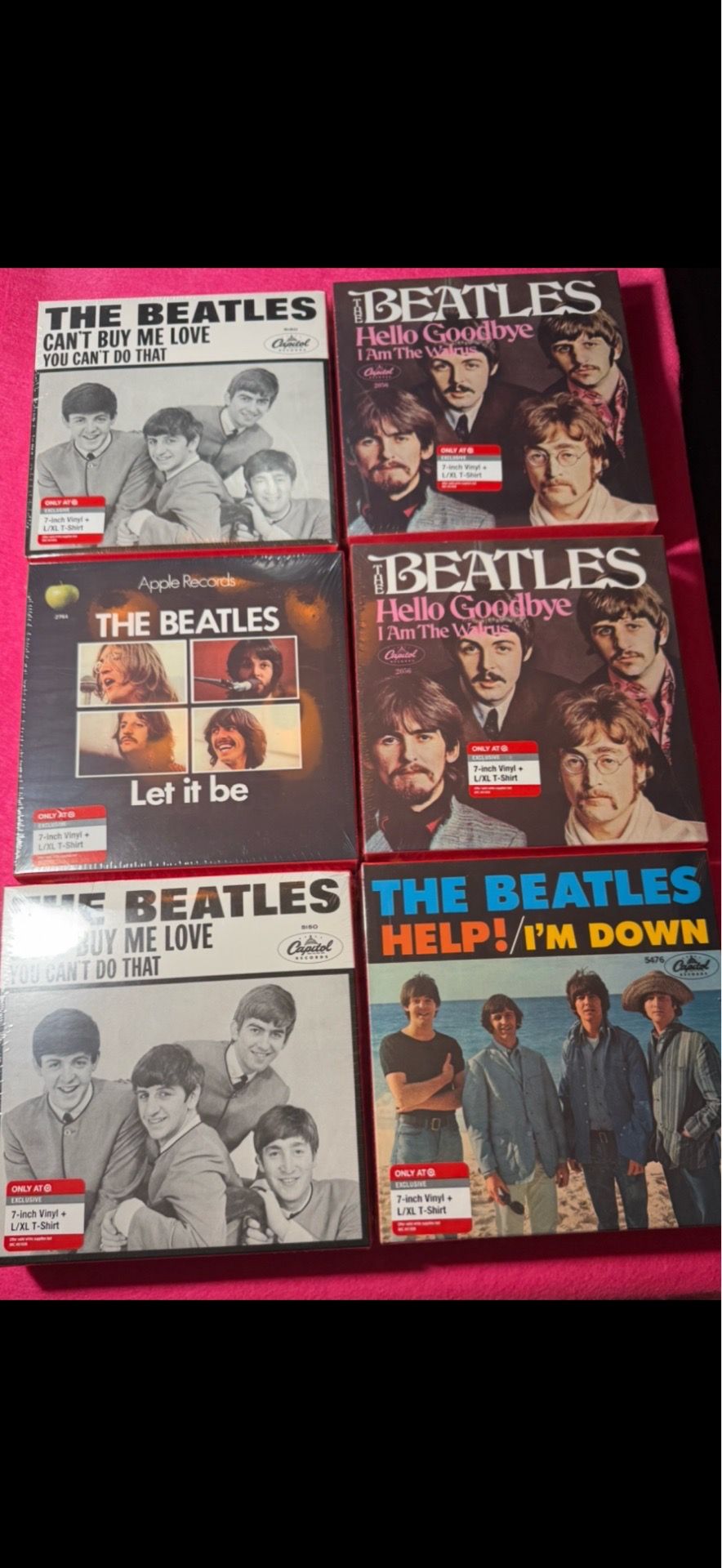 Beatles Target Exclusive 2011 CAN'T BUY ME LOVE 45 with L/XL T-Shirt Sealed Box!