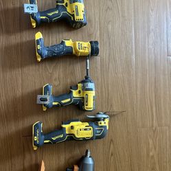 DeWalt & Ridgid Tool Set – 5 Tools + 7 Batteries + Charger – 20V/60V – Everything Works!
