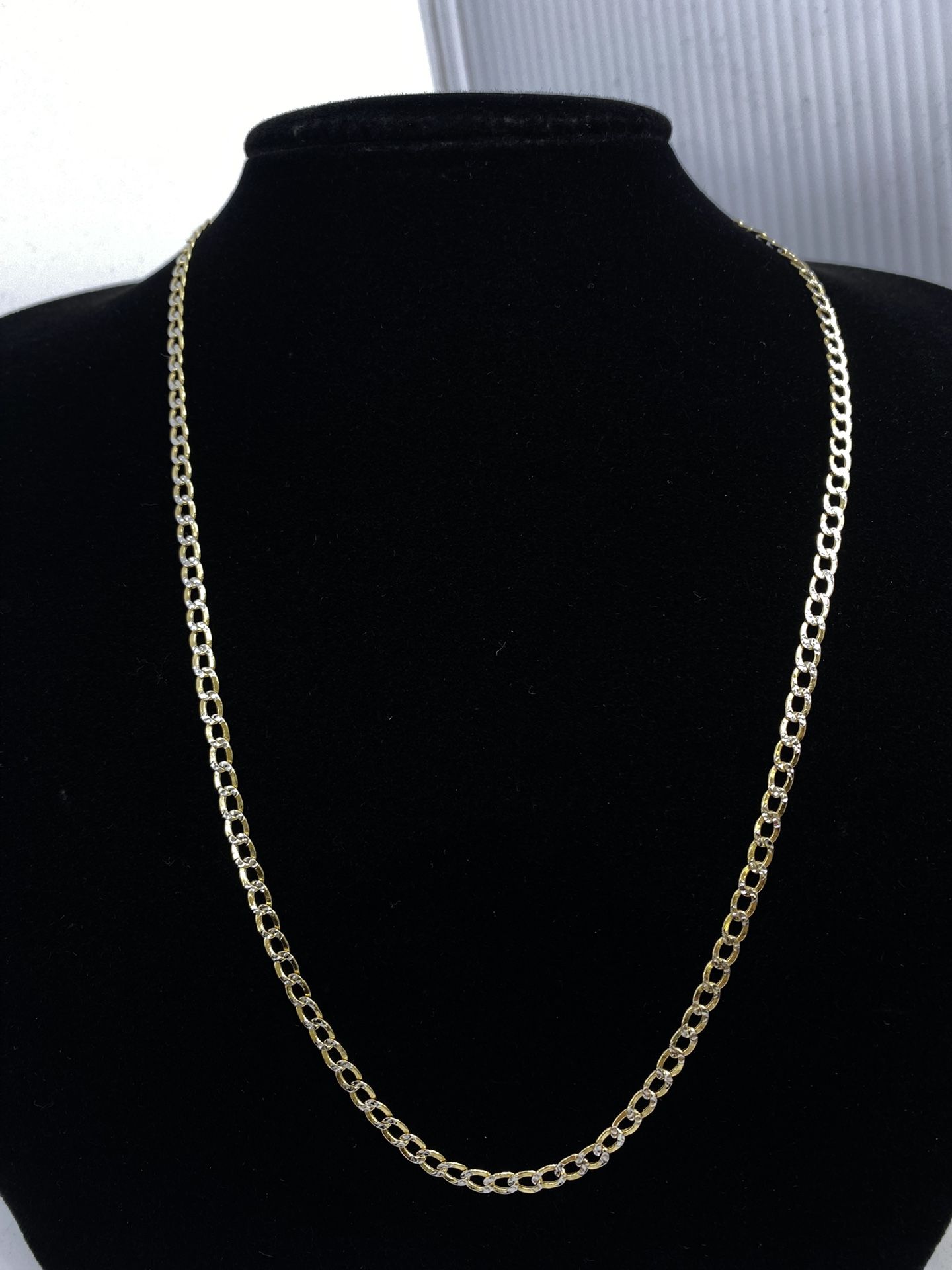 $575 Two Tone Gold Hollow Cuban Chain