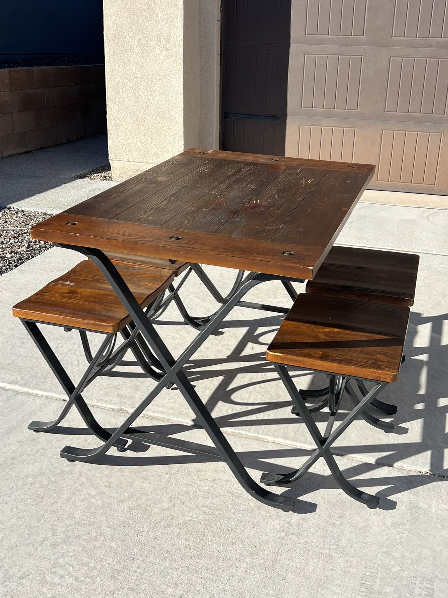 Wood Table and 4 Chairs