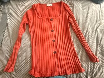 Full circle orange blouse on sale!!