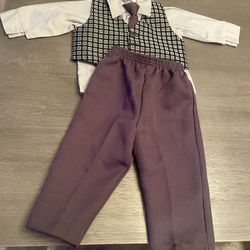 Baby Boys 4 Piece Suit - Grey