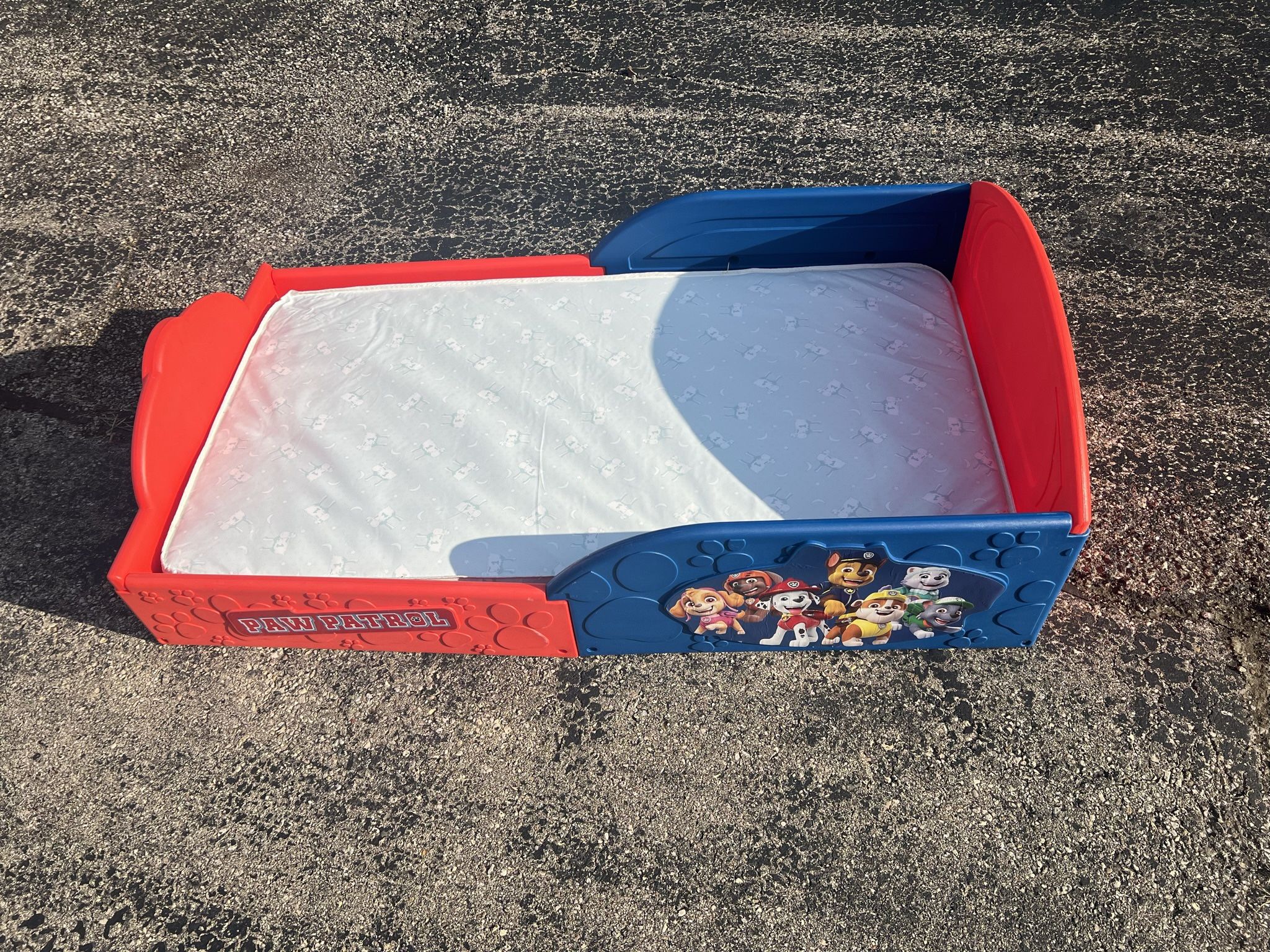 paw patrol toddler  bed with mattress new 