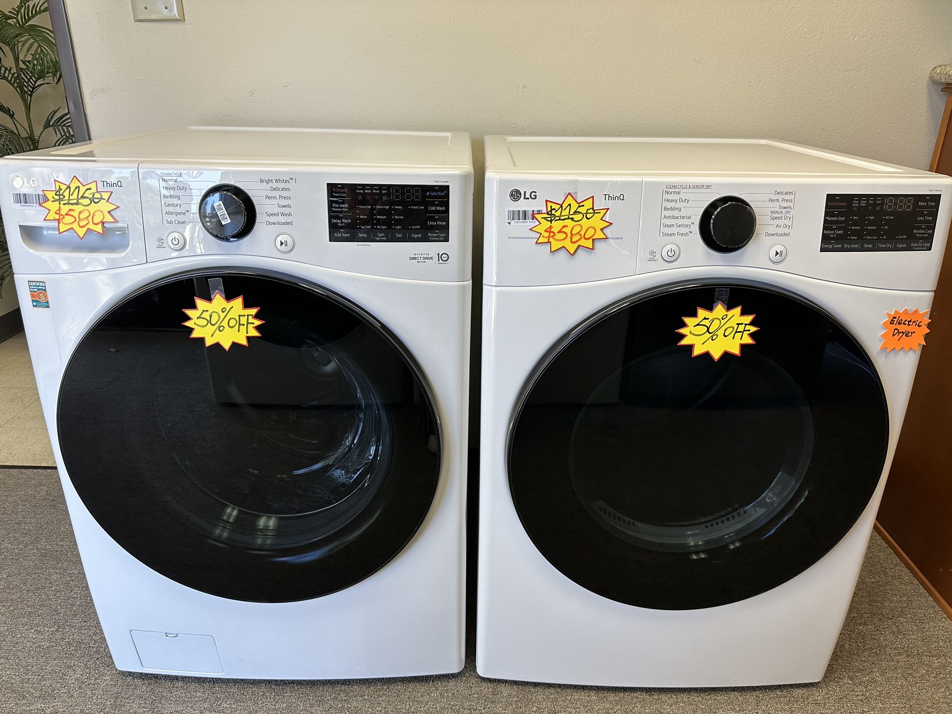 LG Stackable Washer and Electric Dryer Set